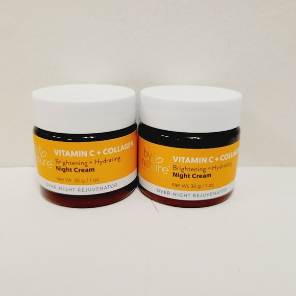 2 BY NATURE VITAMIN C +COLLAGEN BRIGHTENING +HYDRATING NIGHT CREAM 1 oz 30g - Picture 1 of 3